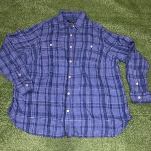 Lauren Ralph Lauren 100 Percent Linen Button Shirt